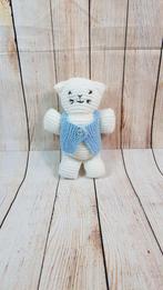 Gebreide knuffel, Poes, wit, 25 cm. 4C3