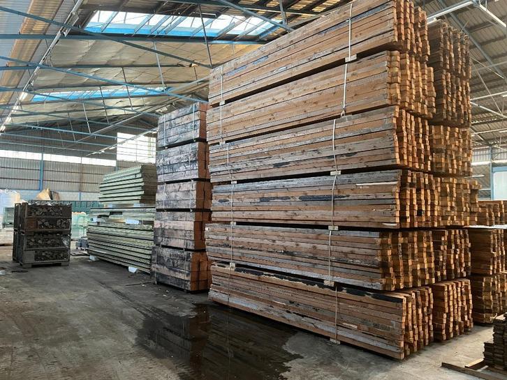 Balkhout, gordingen, constructiehout, Doe-het-zelf en Verbouw, Hout en Planken, Gebruikt, Balk, Vuren, 300 cm of meer, 50 mm of meer