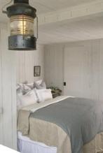 GRENEN HOUT DELEN MET MESSING EN GROEF 170MM BREED, Ophalen of Verzenden