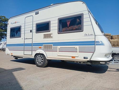 Nette Hobby de Luxe tour caravan uit 1997, Caravans en Kamperen, Caravans, Particulier, tot en met 4, Rondzit, Hobby, Koelkast