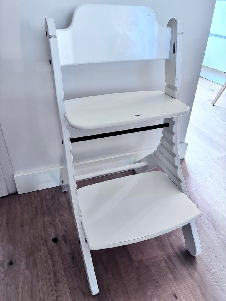 Dapper Meegroeistoel - Wit - 3 stuks of per stuk, Kinderen en Baby's, Kinderstoelen, Ophalen, Gebruikt, Meegroeistoel, Gordel(s)