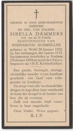 Sibella Dammers 1852 Wehl + 1934 Arnhem, 82 jaar, Verzenden