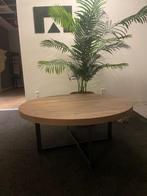 Paris salon tafel ( eikenblad) met onderstel metaal, Ophalen, 50 tot 100 cm, 100 tot 150 cm, Rond