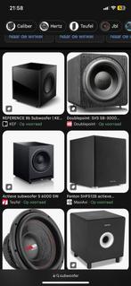 !gezocht! Subwoofer (gratis), Ophalen, Zo goed als nieuw, 50 tot 100 watt