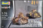 Revell 03278 WWII Char B.1 bis + Renault FT.17 Tanks 1:76, Hobby en Vrije tijd, Modelbouw | Auto's en Voertuigen, Nieuw, Revell