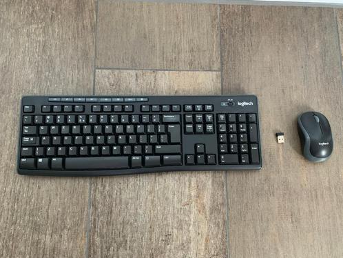 Logitech wireless keyboard K270 en muis M185 1820LZX1C158, Computers en Software, Muizen, Gebruikt, Ophalen of Verzenden