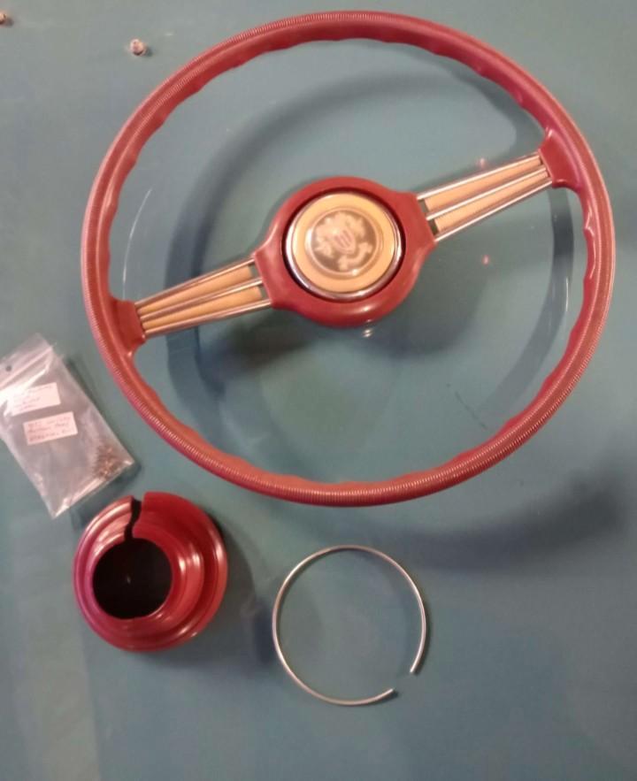 Prachtig rood Quillery Viraflex stuur 1952 diverse oldtimers, Auto diversen, Tuning en Styling, Ophalen of Verzenden