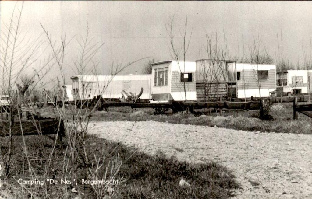Bergambacht - Camping De Nes Caravan, Ophalen of Verzenden, 1940 tot 1960, Ongelopen, Zuid-Holland