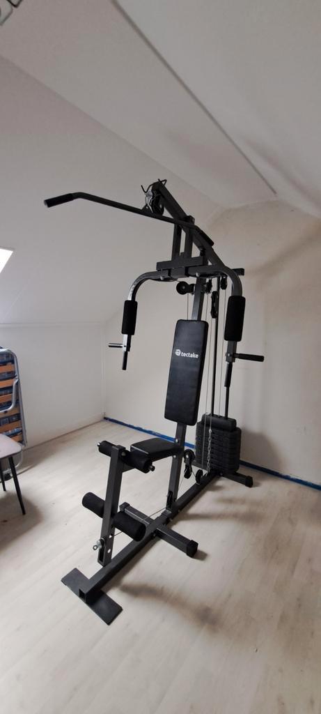 Tectake Krachtstation - Fitness voor thuis!, Sport en Fitness, Fitnessapparatuur, Gebruikt, Krachtstation, Armen, Benen, Borst