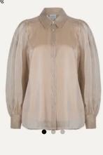 Dante6 transparante blouse Mauri kleur beige, organza maat 2, Ophalen of Verzenden, Zo goed als nieuw, Beige