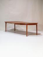 Uitschuifbare ronde eettafel teakhout vintage Deens, Huis en Inrichting, Tafels | Eettafels, Ophalen, 100 tot 150 cm, -, -