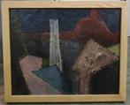 Fernand WESLY, abstracte compositie, Antiek en Kunst, Ophalen of Verzenden