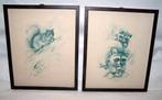 2x Paul Whitney Hunter- eekhoorn en wasberen. 26x21cm. Nwst., Ophalen of Verzenden