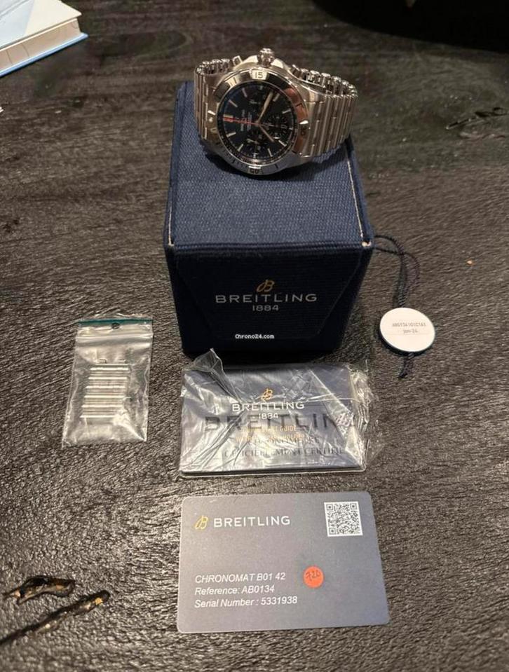 De Breitling Chronomat B01, Sieraden, Tassen en Uiterlijk, Horloges | Heren, Zo goed als nieuw, Breitling, Staal, Ophalen