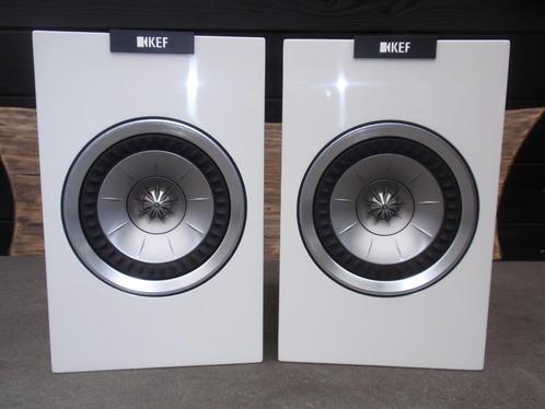 set KEF R100 compacte, high-performance speakers, Audio, Tv en Foto, Luidsprekers, Zo goed als nieuw, Front, Rear of Stereo speakers