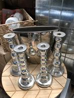 Kandelaars en bloempot! Zilverkleur, Ophalen, 25 tot 50 cm