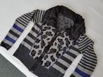 Mooi grijs vest / jasje zgan met paarse accenten, Ophalen of Verzenden, Zo goed als nieuw, Maat 38/40 (M), Grijs