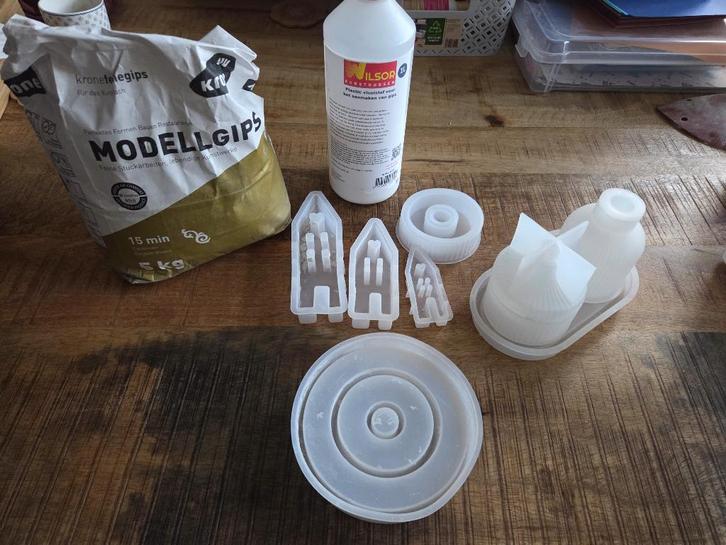 Set voor gipsgieten, Hobby en Vrije tijd, Knutselen, Zo goed als nieuw, Materiaal, Ophalen of Verzenden