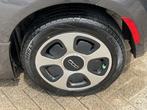 Fiat 500 E 24kwh *34.900 km *climate *leder *stoelverwarming, Gebruikt, Zwart, 4 stoelen, Leder