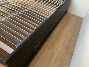 Bedframe 180x200 cm. met 4 opberglades, incl. 2 lattenbodems - afbeelding 3