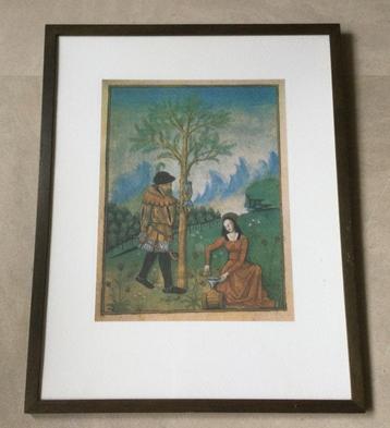 Art print Robinet Testard(1470-1531)illustratie voor boek beschikbaar voor biedingen