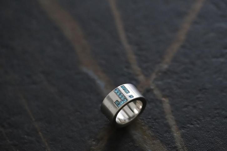 925 zilver ring van Joop!, Sieraden, Tassen en Uiterlijk, Ringen, Zo goed als nieuw, Dame, 17 tot 18, Zilver, Ophalen