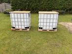 IBC Bakken - 1000 Liter 2st, Tuin en Terras, Regentonnen, Kunststof, Gebruikt, Met kraantje, 150 liter of meer