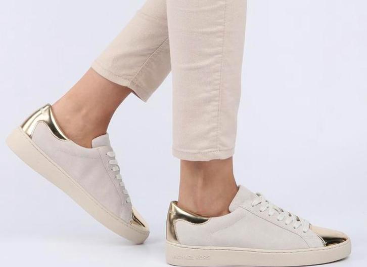 Michael Kors zeer nette leren sneakers Wit/Goud ZGAN maat 36, Kleding | Dames, Schoenen, Zo goed als nieuw, Sneakers of Gympen