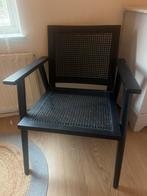 Zwarte Rotan Stoel karwei, Ophalen, Zwart, Zo goed als nieuw, Eén