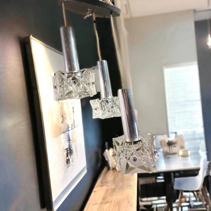 Vintage kinkeldey cascade luster / pendant / hanglamp, Antiek en Kunst, Antiek | Lampen, Ophalen