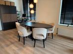 Design Eettafel ovaal 200x100 met 6 Zitmaxx Stoelen, Huis en Inrichting, Tafels | Eettafels, Ophalen, Gebruikt, 100 tot 150 cm