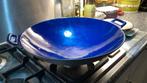 Blauw geëmailleerde gietijzeren wok–36 cm–zware kwaliteit, Huis en Inrichting, Keuken | Potten en Pannen, Ophalen, Zo goed als nieuw