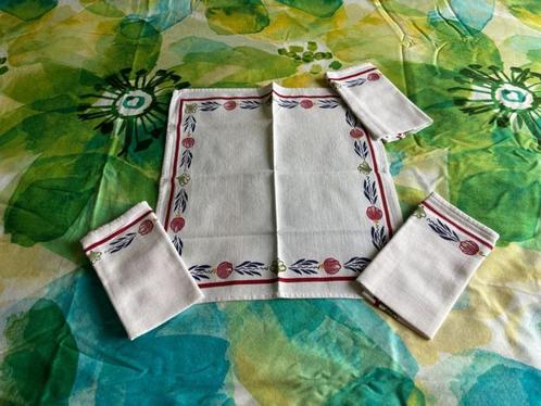 Boerenbont set 4 katoenen servetten Boerenbond, Huis en Inrichting, Keuken | Textiel, Gebruikt, Overige typen, Wit, Ophalen of Verzenden