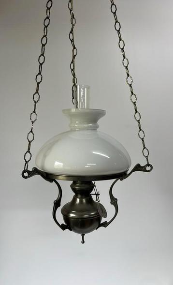 Vintage brocante olielamp nu werkend op stroom - als nieuw! beschikbaar voor biedingen