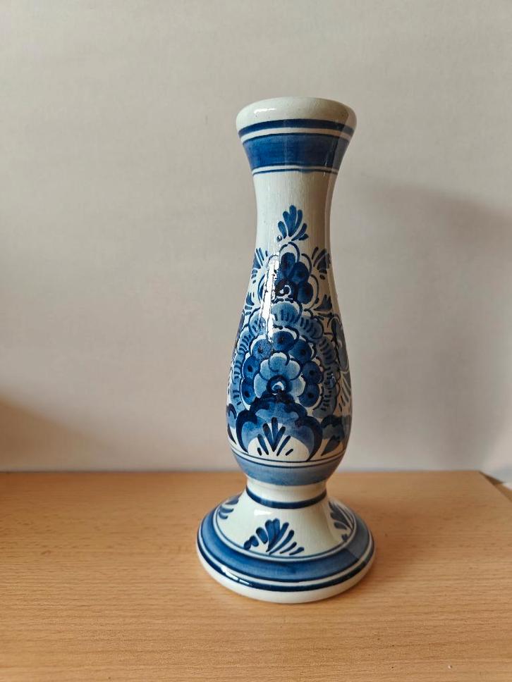 Vintage delfts blauw vaasje - handgeschilderd - blauw wit, Antiek en Kunst, Antiek | Vazen, Ophalen of Verzenden
