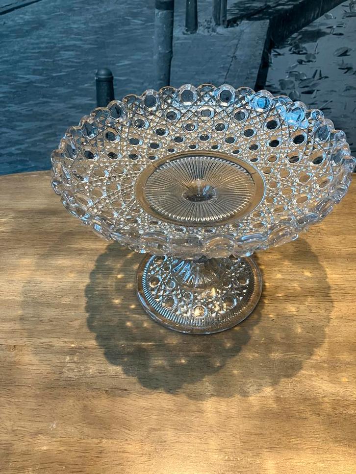 Victoriaanse Davidson Persglazen Fruitschaal, Antiek en Kunst, Antiek | Glas en Kristal, Ophalen