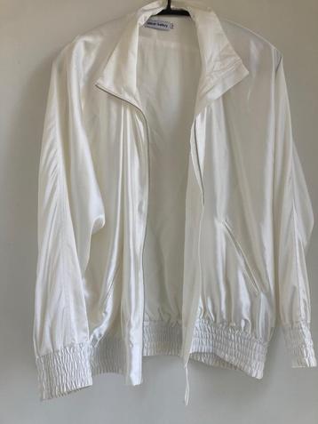 Ahlvar Gallery zijde sport jasje wit parelmoer 