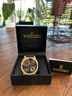 Timecode Horloge - Zo goed als nieuw!, Sieraden, Tassen en Uiterlijk, Horloges | Heren, Overige merken, Leer, Staal, Polshorloge