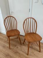 Vintage houten stoelen (set van 2), Huis en Inrichting, Ophalen, Gebruikt, Twee, Bruin