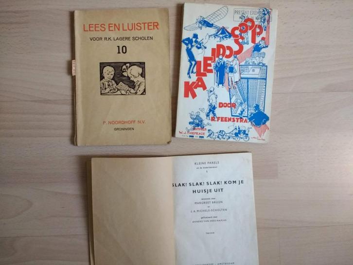 oude leesboekjes uit 1948 1953 1955 voor kinderen van 10-12, Boeken, Schoolboeken, Gelezen, Nederlands, Overige niveaus, Ophalen of Verzenden