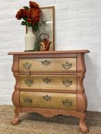 Buikkastje ladekastje opgeknapt neutraal terracotta hout, Ophalen, 50 tot 100 cm, Zo goed als nieuw, 3 of 4 laden