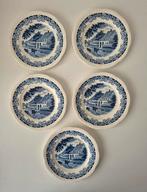 5 delftsblauwe bordjes, Antiek en Kunst, Antiek | Wandborden en Tegels, Ophalen of Verzenden