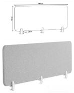 Akoestisch paneel buro lichtgrijs, Ophalen, Zo goed als nieuw