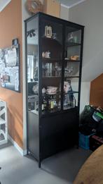 Metalen vitrinekast 4 deurs -  Old basics, Huis en Inrichting, Kasten | Vitrinekasten, Ophalen, 100 tot 150 cm, 200 cm of meer