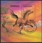 TANZANIA 4,00 /. Blok Paard 1993, Postzegels en Munten, Postzegels | Afrika, Verzenden, Tanzania, Gestempeld