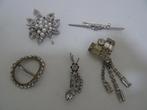 broches vintage broches antieke strass gesp buckle sieraden, Overige materialen, 4 tot 7 cm, Gebruikt, Overige kleuren