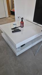 Hoogglans wit salon tafel, Huis en Inrichting, Tafels | Salontafels, Ophalen, Gebruikt, 50 tot 100 cm, Minder dan 50 cm