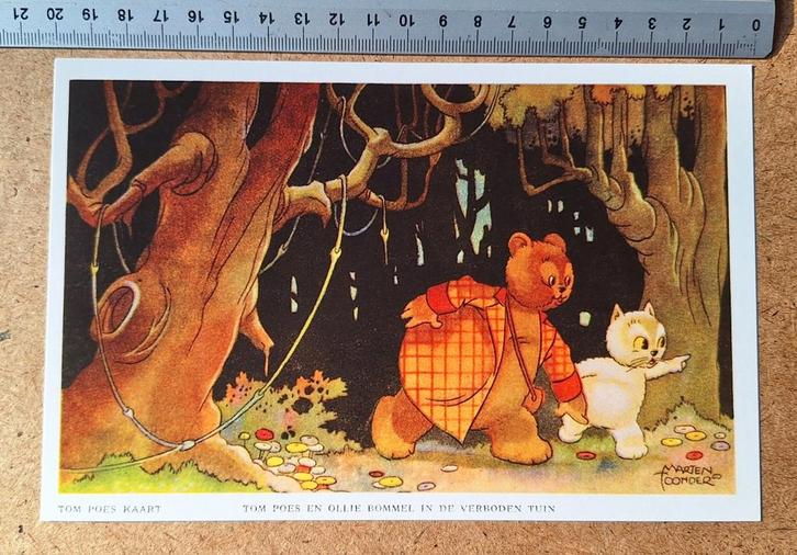 Tom Poes Kaart - Serie 1. Nr 4. (Thomas Rap herdruk), Verzamelen, Stripfiguren, Plaatje, Poster of Sticker, Olivier B, Bommel en Tom Poes