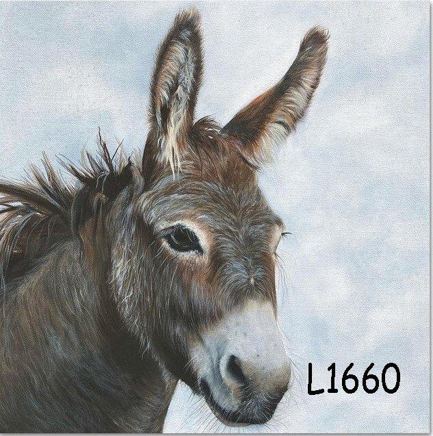 Servetten decoupage/bullet journal – ezel L1660, Hobby en Vrije tijd, Knutselen, Nieuw, Materiaal, Verzenden