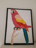 Schilderij: Papegaai in scooby-doo, Minder dan 50 cm, Oorspronkelijke maker, Ophalen of Verzenden, Zo goed als nieuw